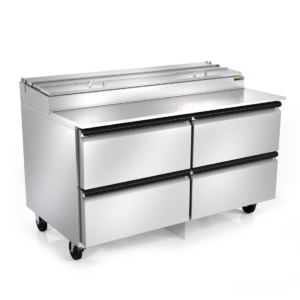 Silver King SKPS8 115V 8 Pan Refrigerated Countertop Food Prep Station  Table Top Sandwich Shop - 43L x 16 1/2W x 10H